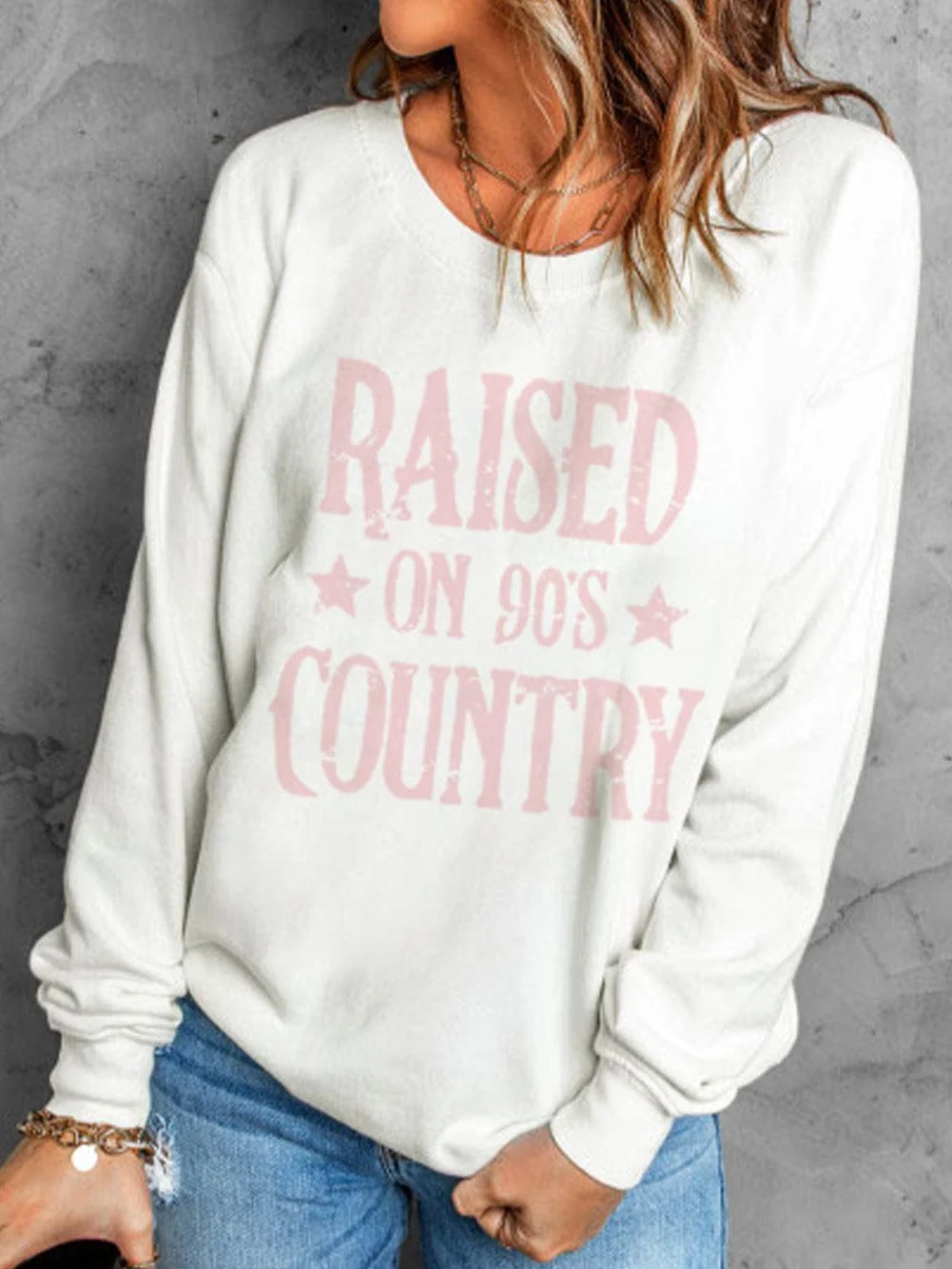 Vintage 90's Country Print Beige Pullover Sweater