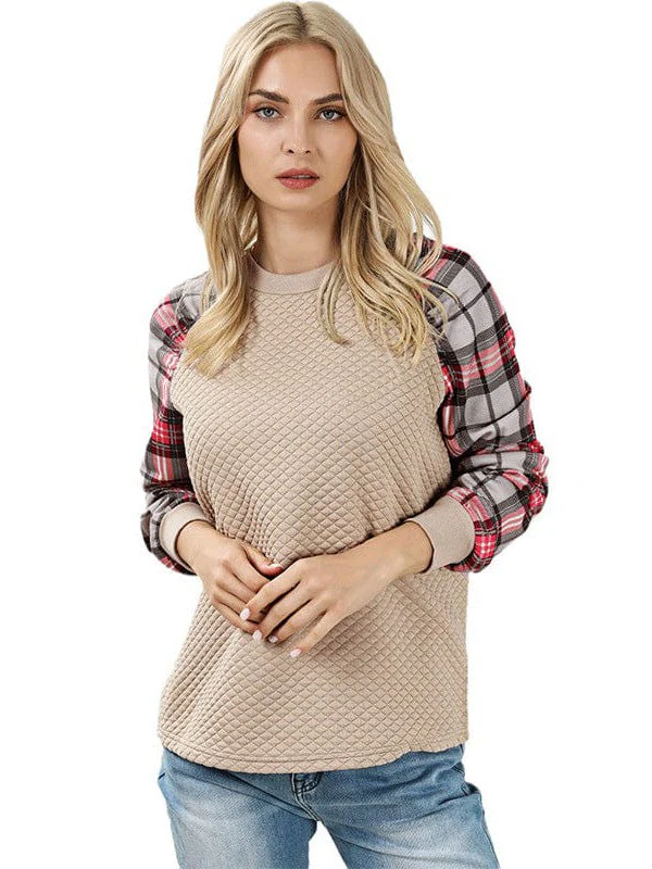 Contrast Color Striped Loose Fit Round Neck Sweater Women'S Stylish New Arrival Popular Fashion Casual Pullover Top