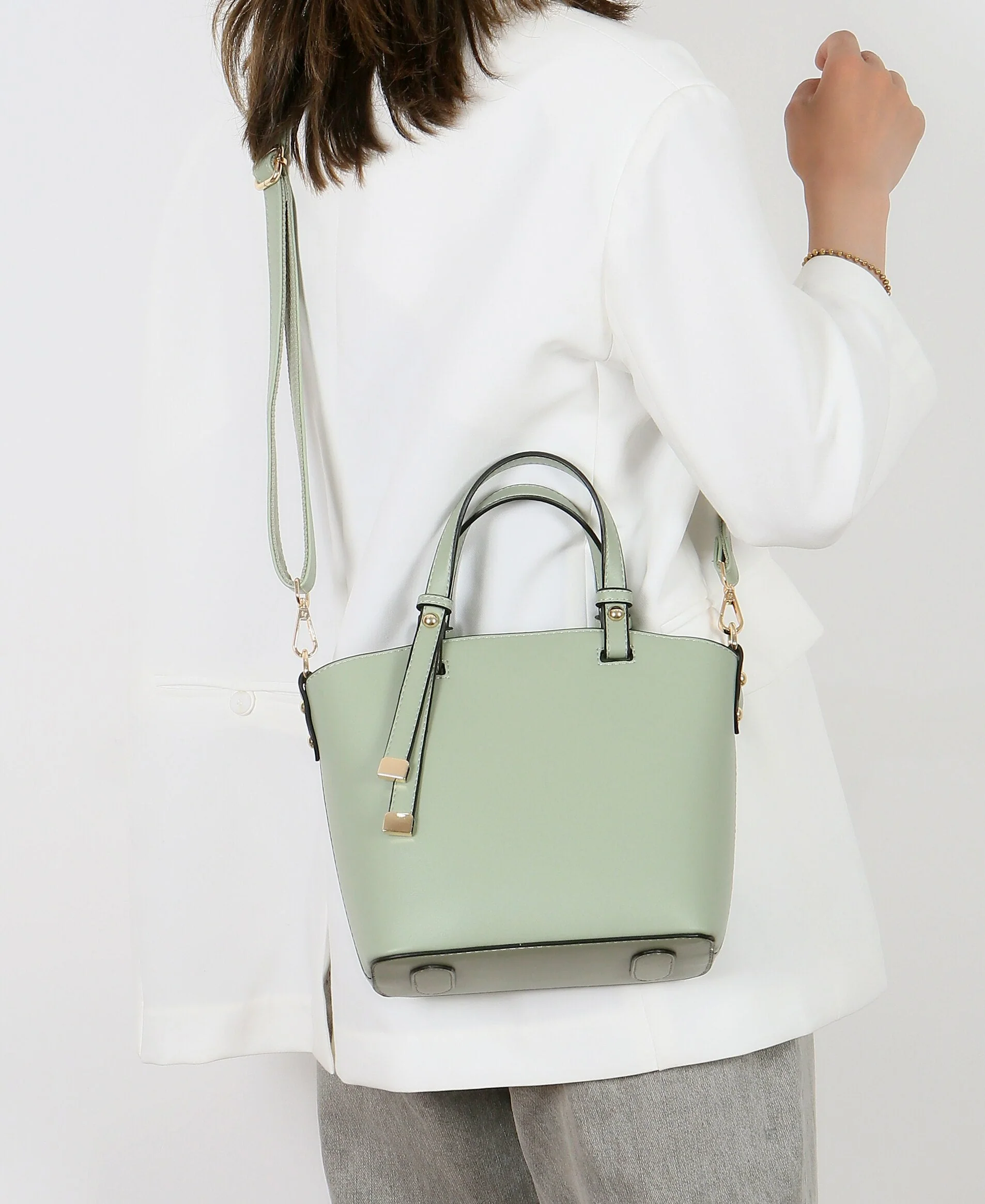 Large Leather Tote With Zipper