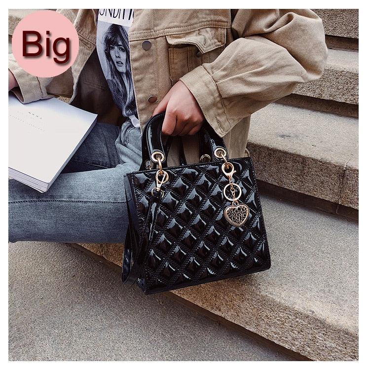 Ladies Fashion Tote Bag - Large Shiny Finish