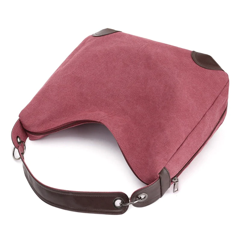 Large Zip Top Canvas Tote Bag