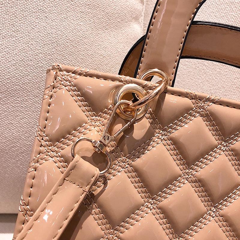 Ladies Fashion Tote Bag - Large Shiny Finish