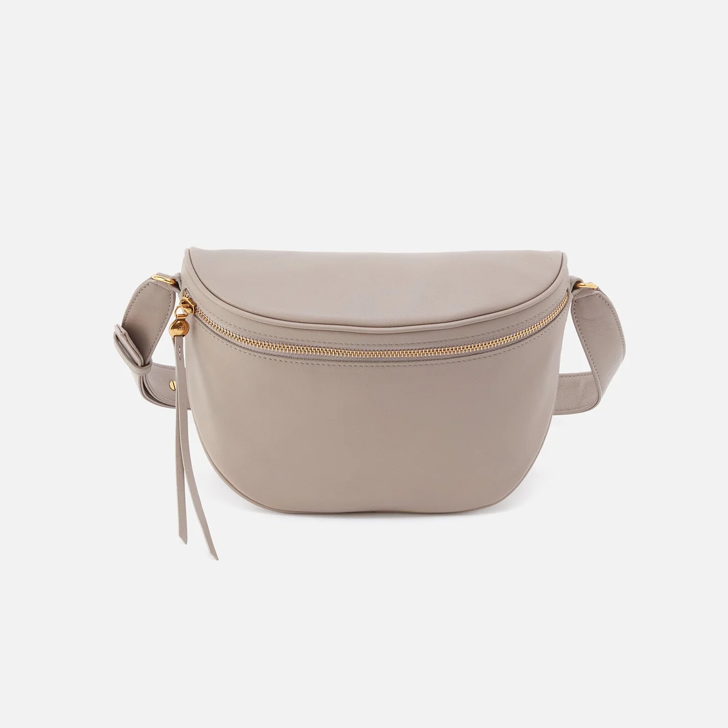 Juno Belt Bag in Silk Napa Leather - Warm Grey Granite Grey