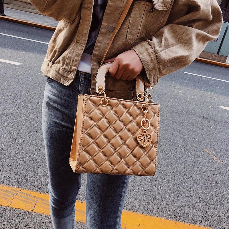 Ladies Fashion Tote Bag - Large Shiny Finish