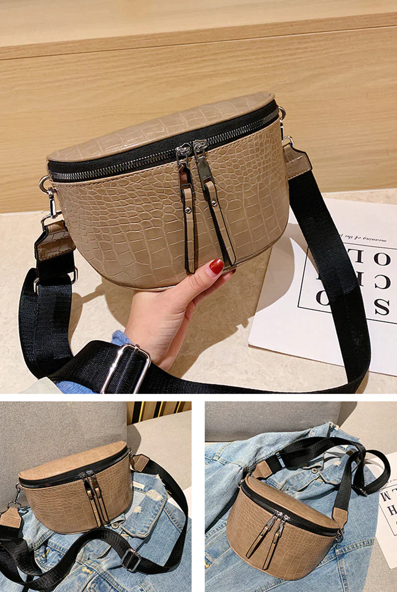 Ladies luxury waist and crossbody bag