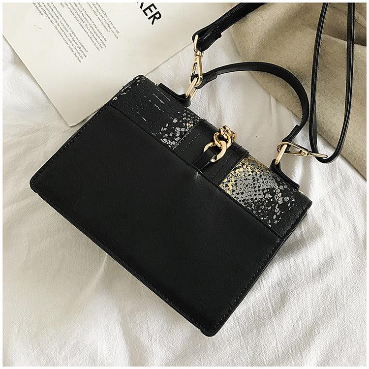 Ladies crossbody messenger bag with chunky chain detail