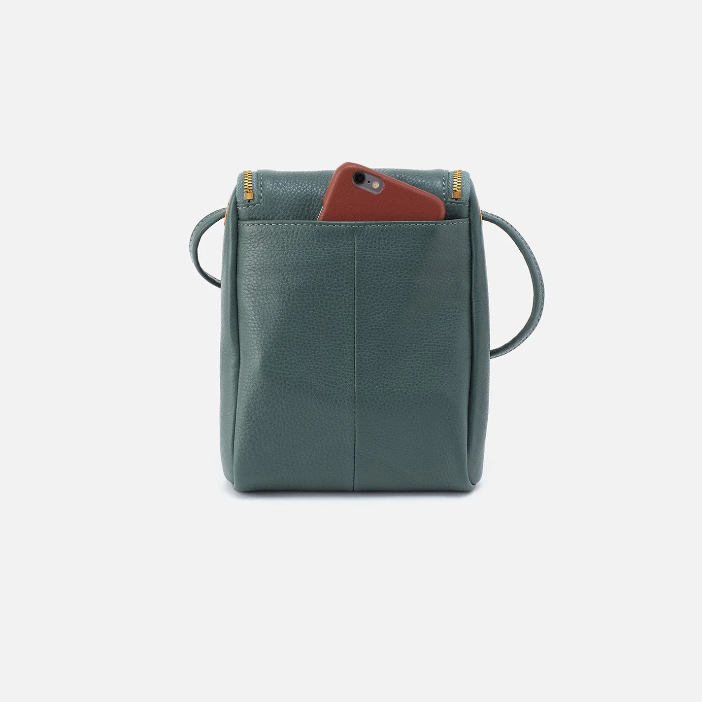 Fern Crossbody in Pebbled Leather - Sage Leaf Gold Leaf