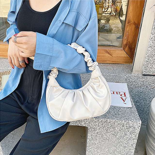 Ladies ruched shoulder bag