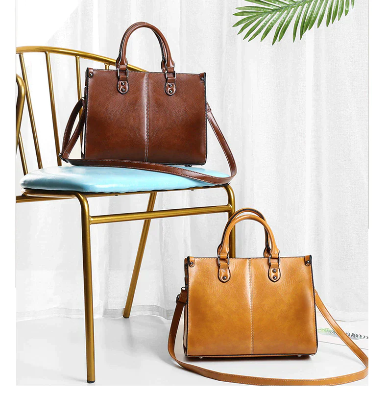 Women's Luxury High Quality Tote Handbag - Smooth Feel