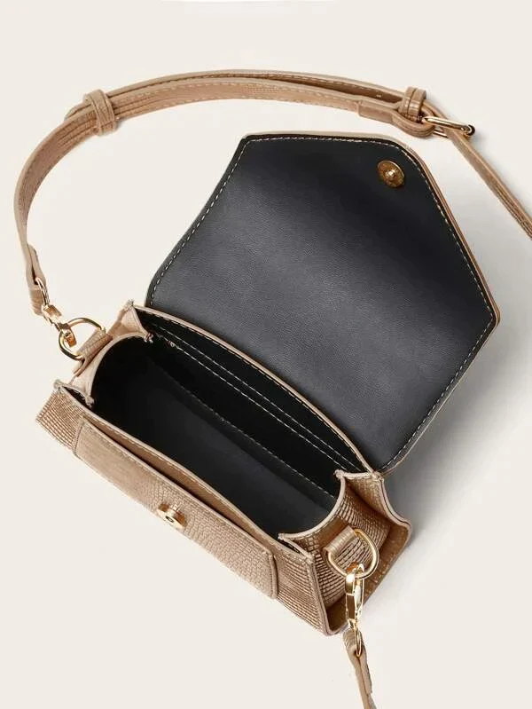 Mini satchel bag embossed
