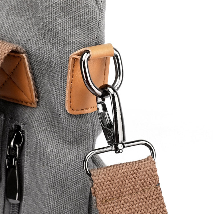 Large Zip Top Canvas Tote Bag