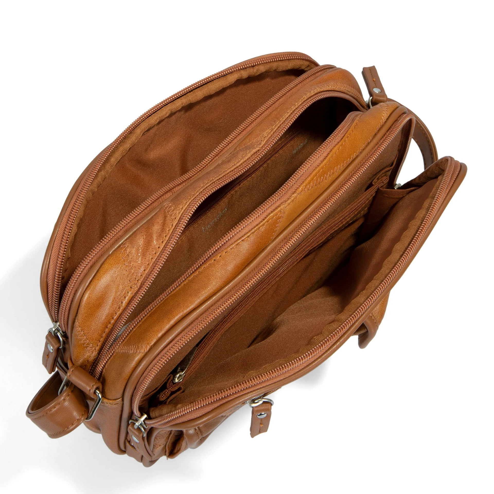 RFID Patch Leather Crossbody