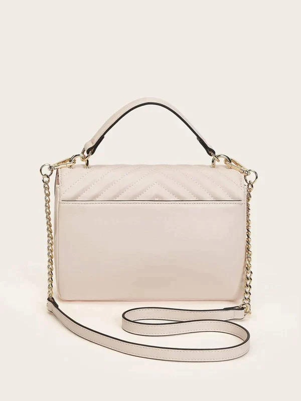 Chevron pattern satchel bag