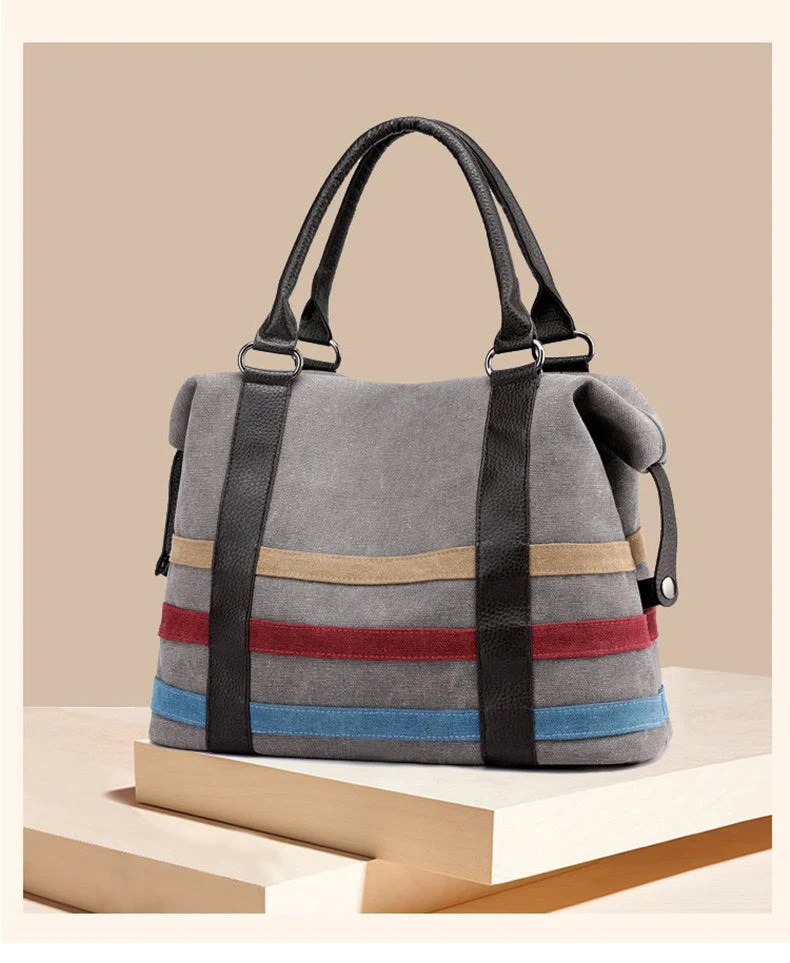Canvas Zip Top Tote Bag