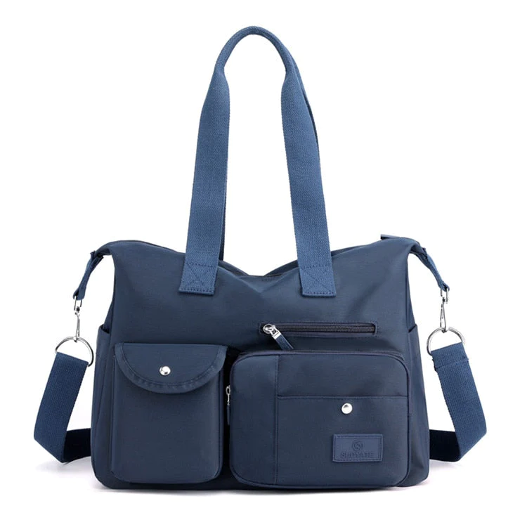 Large Nylon Tote Bag With Zipper