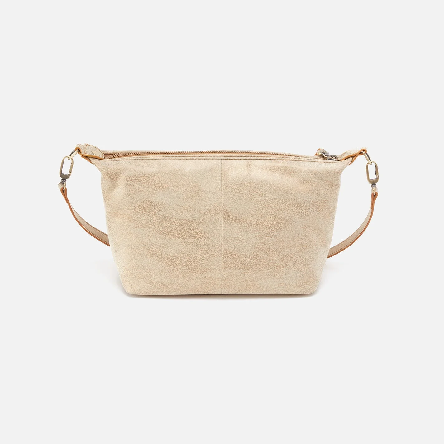 Kirby Crossbody in Metallic Leather - Gold Leaf Black