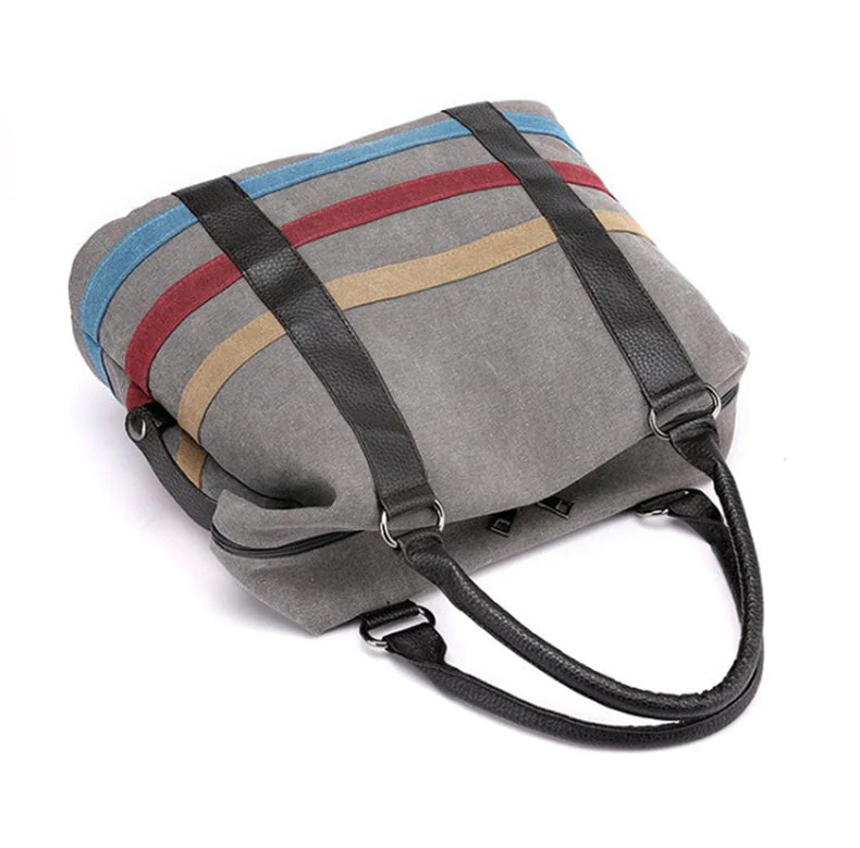 Canvas Zip Top Tote Bag