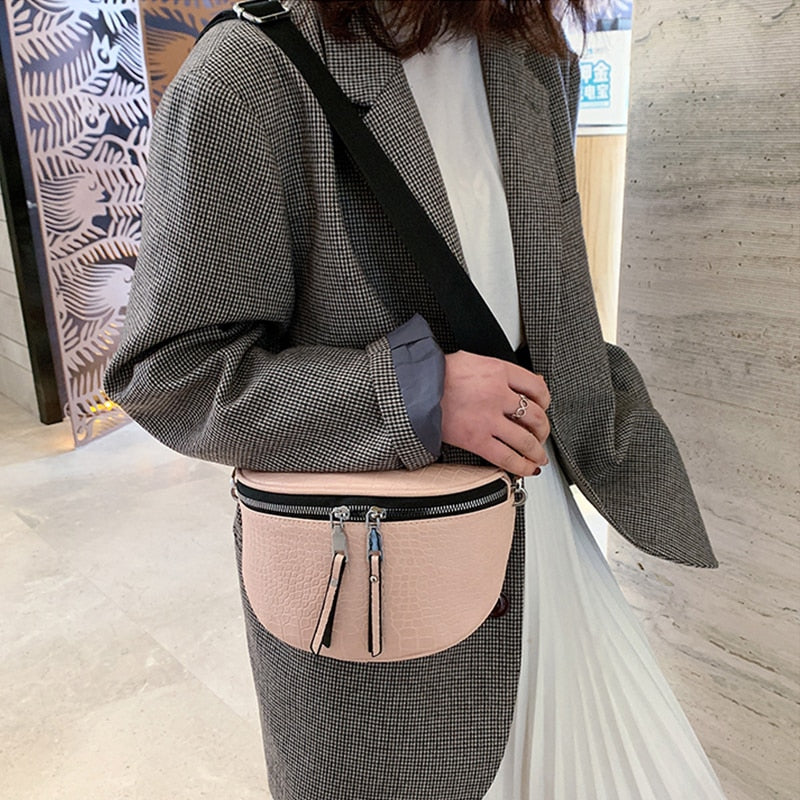 Ladies luxury waist and crossbody bag