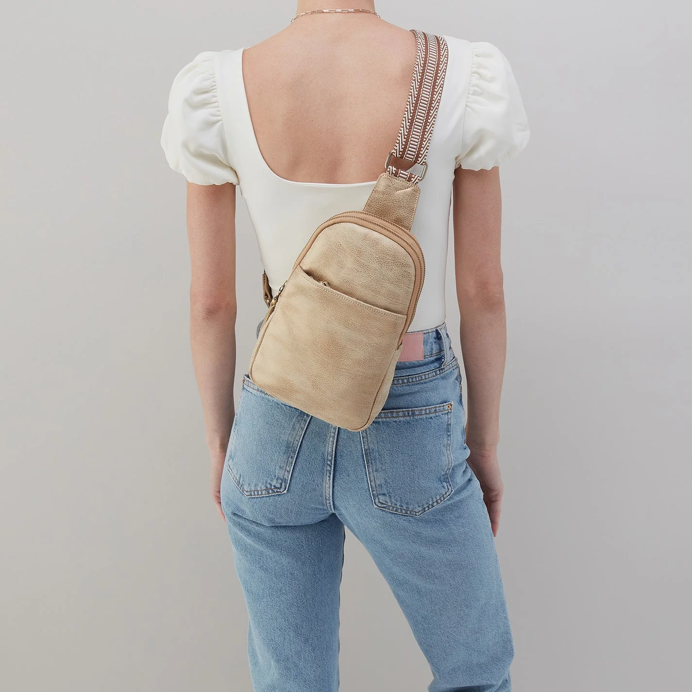 Cass Sling in Metallic Leather