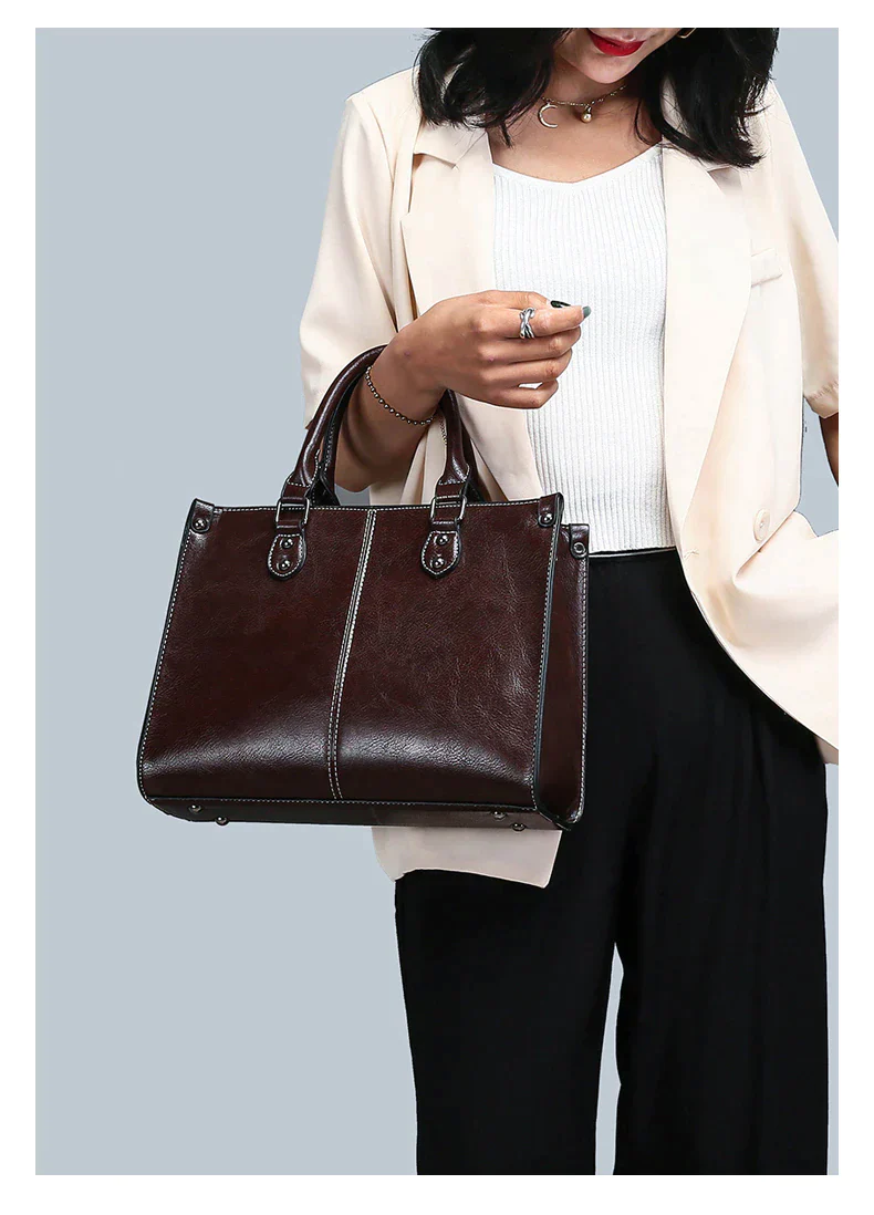 Women's Luxury High Quality Tote Handbag - Smooth Feel