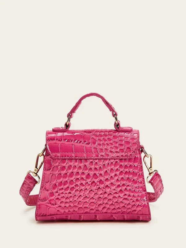 Mini satchel bag embossed