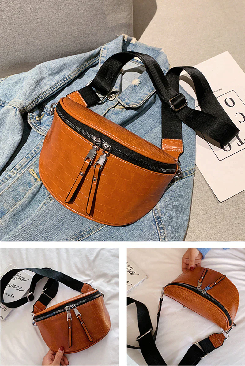 Ladies luxury waist and crossbody bag
