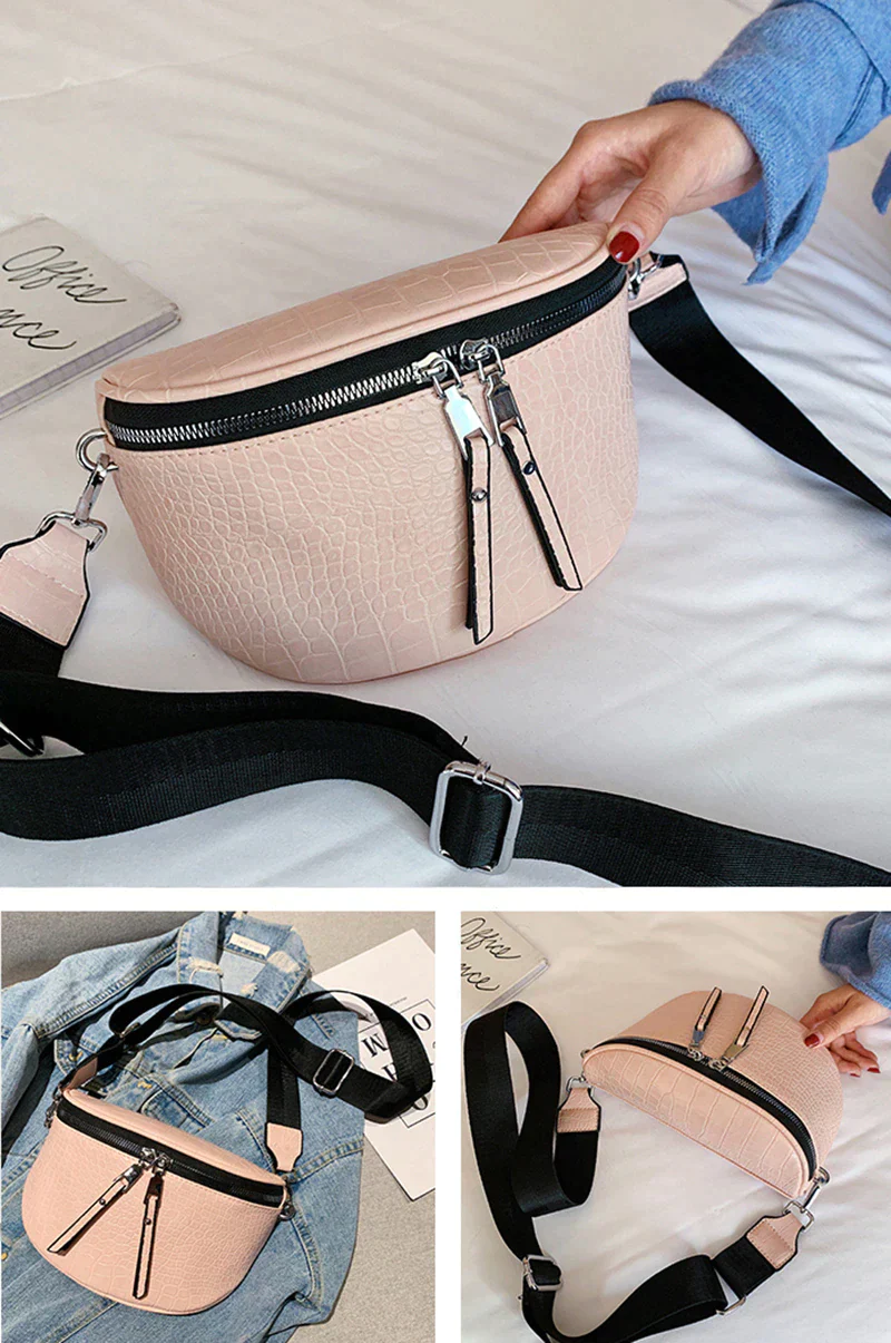 Ladies luxury waist and crossbody bag