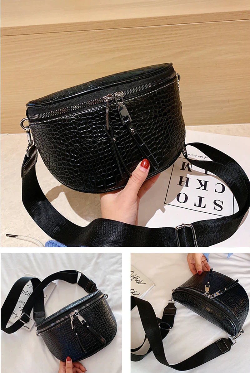 Ladies luxury waist and crossbody bag