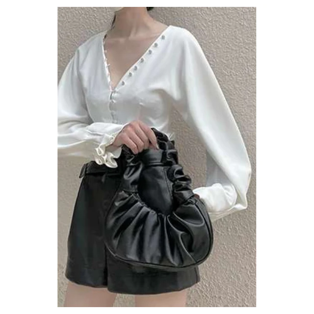 Ladies ruched shoulder bag