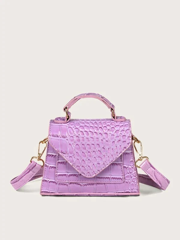 Mini satchel bag embossed