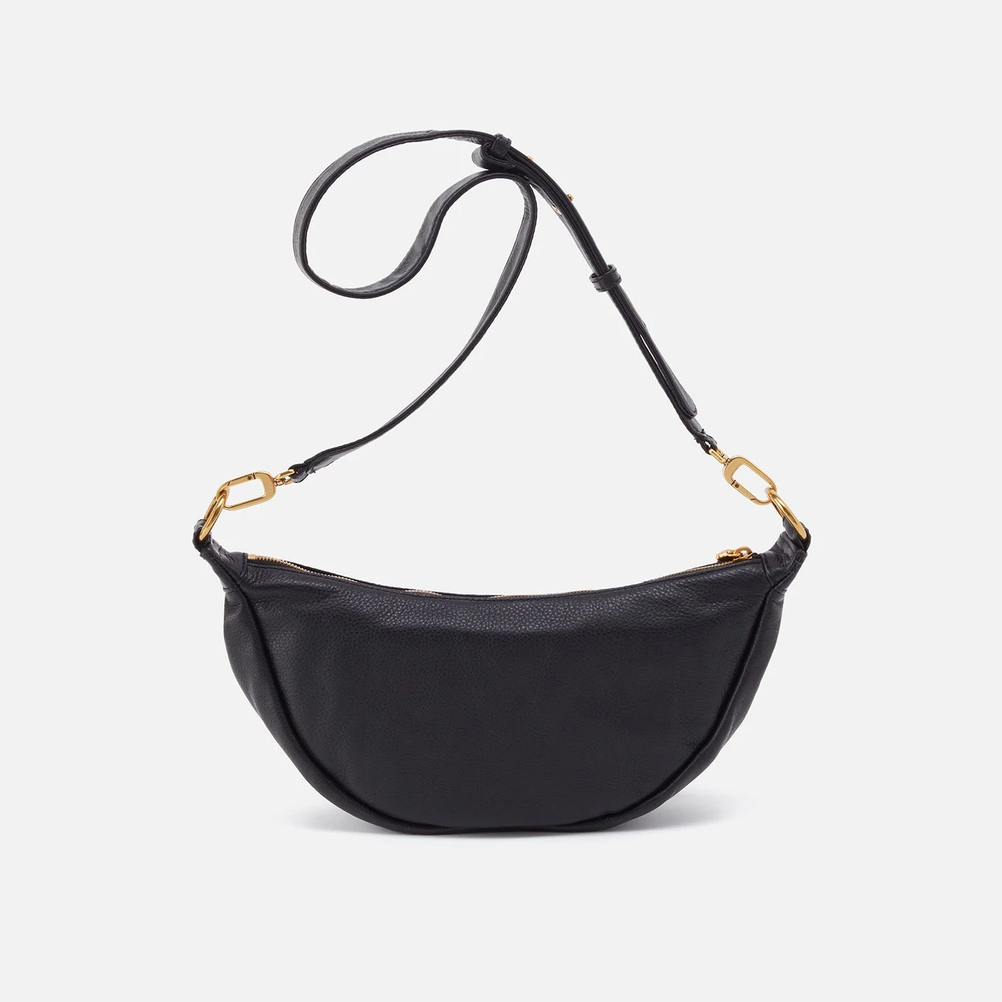 Knox Sling in Pebbled Leather - Black Gold Leaf