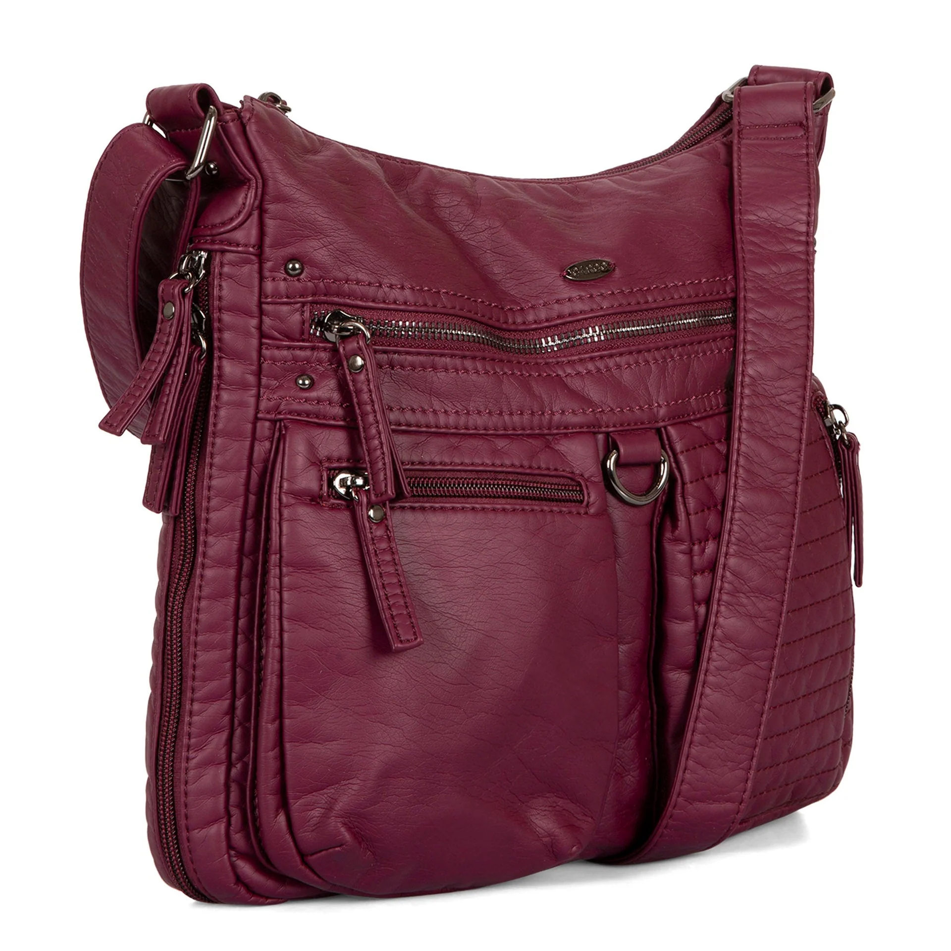Medium Quilted Expandable Crossbody with Front Pockets