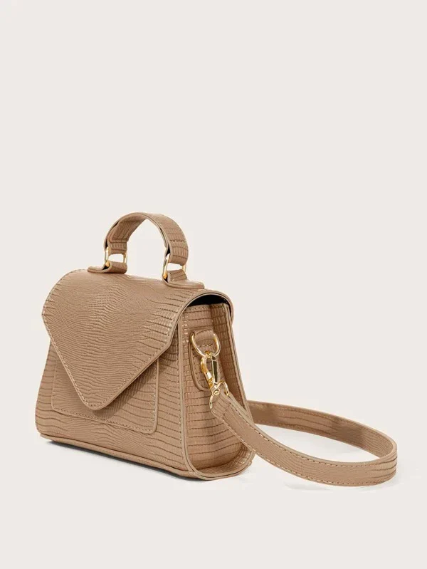 Mini satchel bag embossed