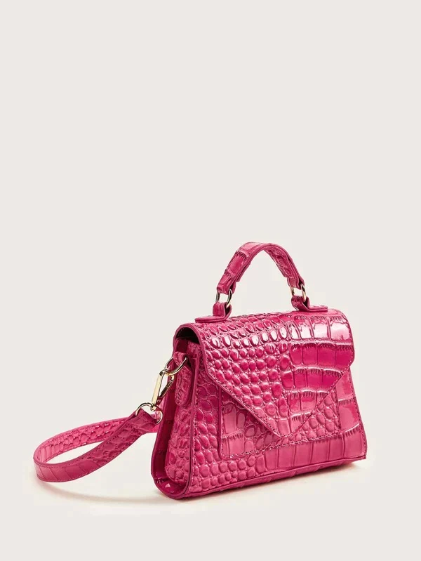 Mini satchel bag embossed