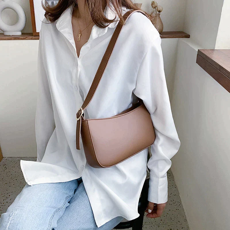 Womens minimalist statement shoulder bag