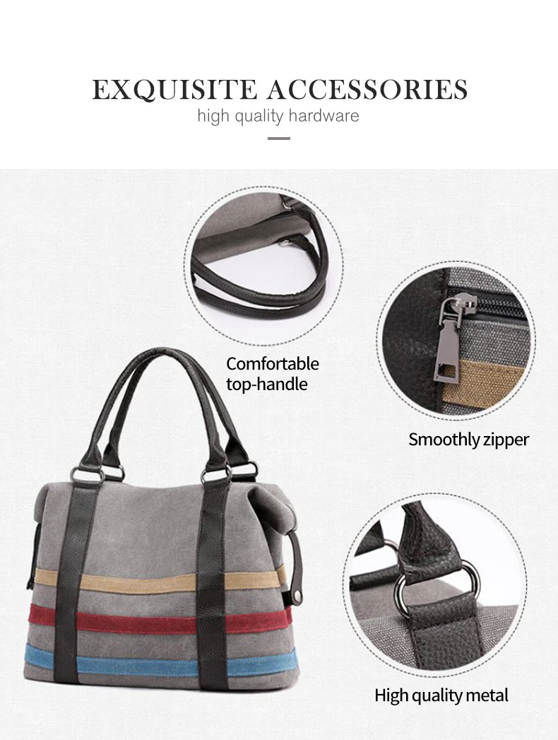 Canvas Zip Top Tote Bag