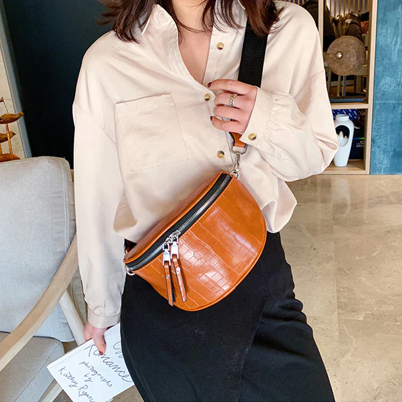 Ladies luxury waist and crossbody bag