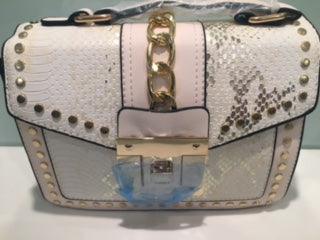 Ladies crossbody messenger bag with chunky chain detail