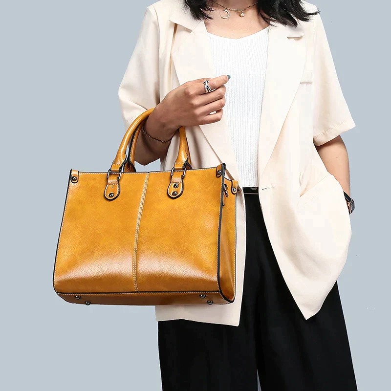 Women's Luxury High Quality Tote Handbag - Smooth Feel