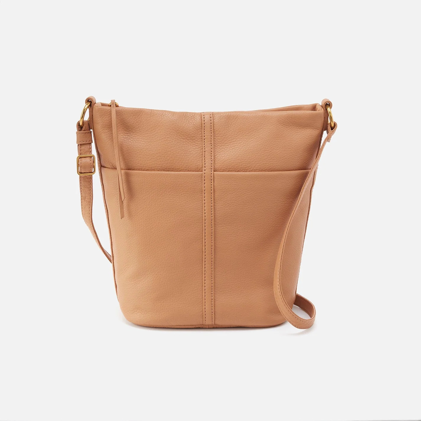 Fern Bucket Crossbody in Pebbled Leather - Sage Leaf