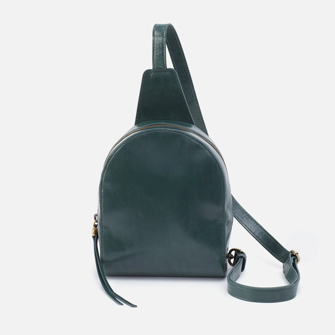 Dillon Sling in Polished Leather - Henna Sage Leaf