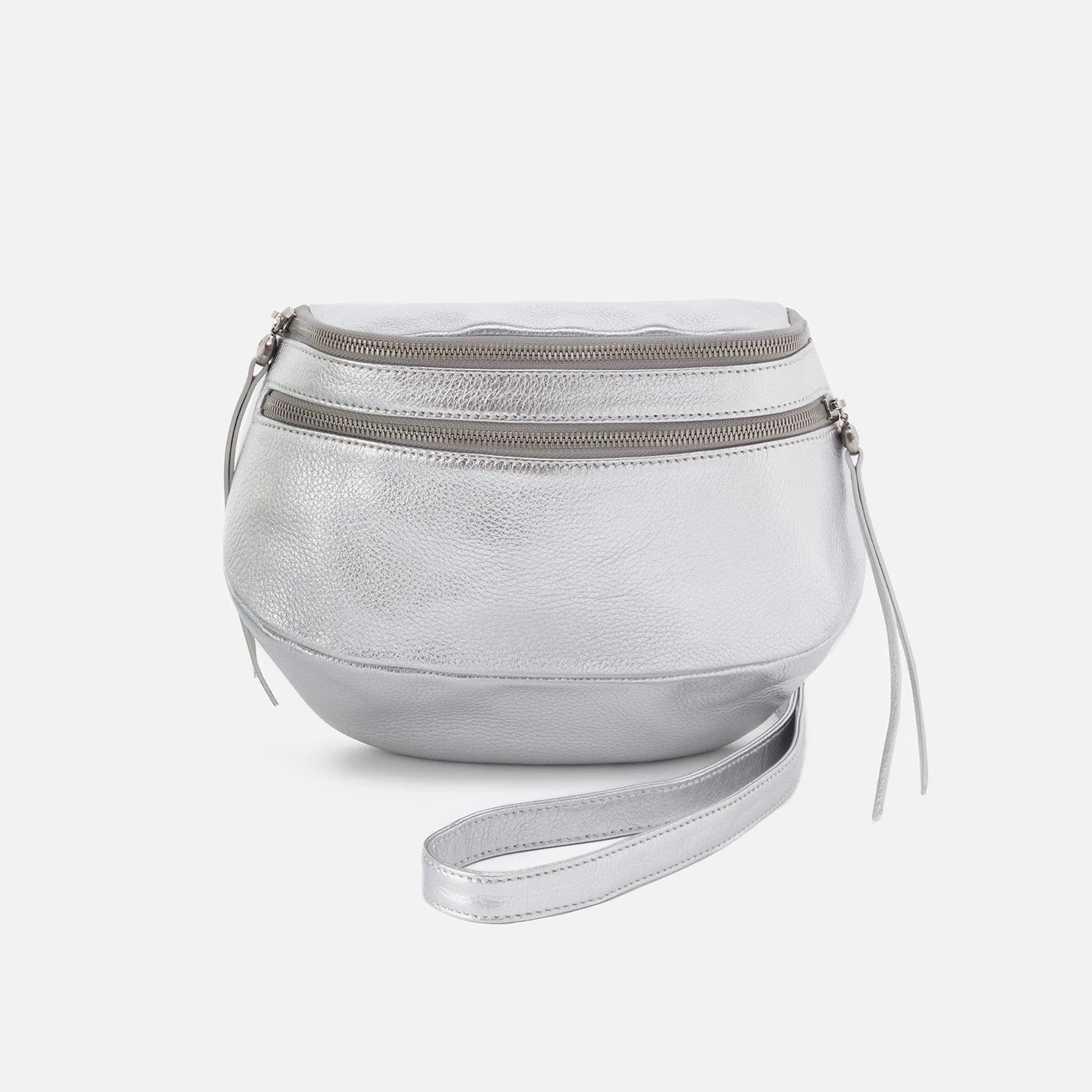 Fern Convertible Sling in Metallic Leather - Argento Black