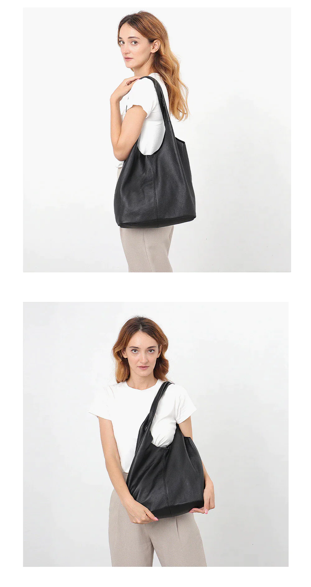 Women's hobo bag soft genuine leather