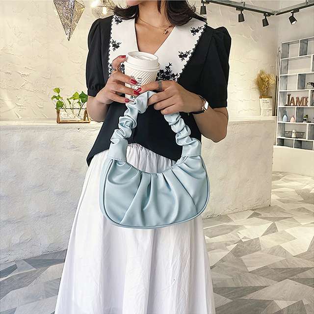 Ladies ruched shoulder bag