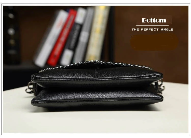 Stylish clutch and crossbody bag with chain detail available in sml & lrge