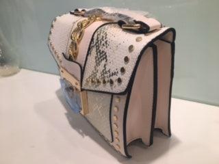 Ladies crossbody messenger bag with chunky chain detail