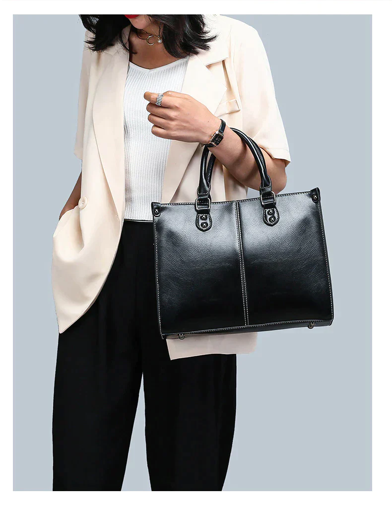 Women's Luxury High Quality Tote Handbag - Smooth Feel