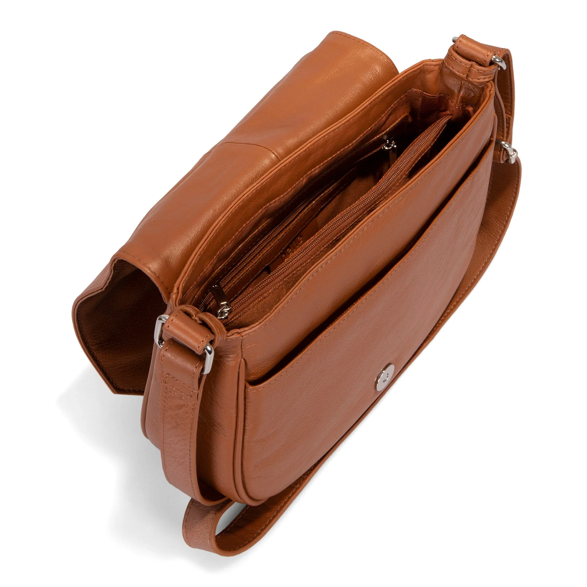 Leather Saddle Flap RFID Crossbody