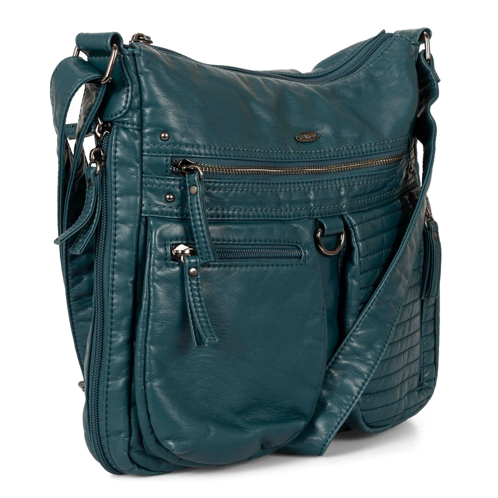 Medium Quilted Expandable Crossbody with Front Pockets