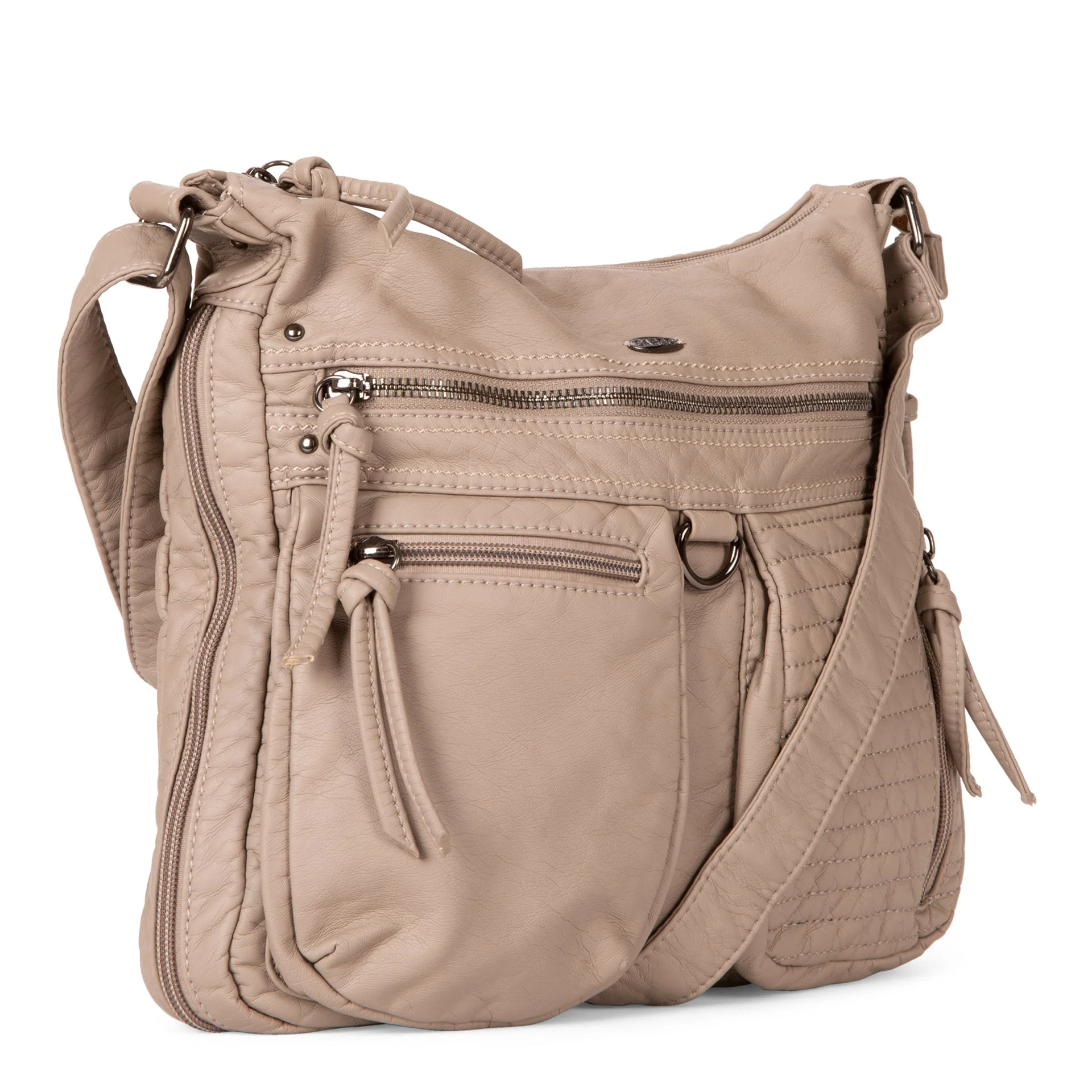 Medium Quilted Expandable Crossbody with Front Pockets